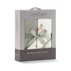 Little Linen Hooded Towel 2PK