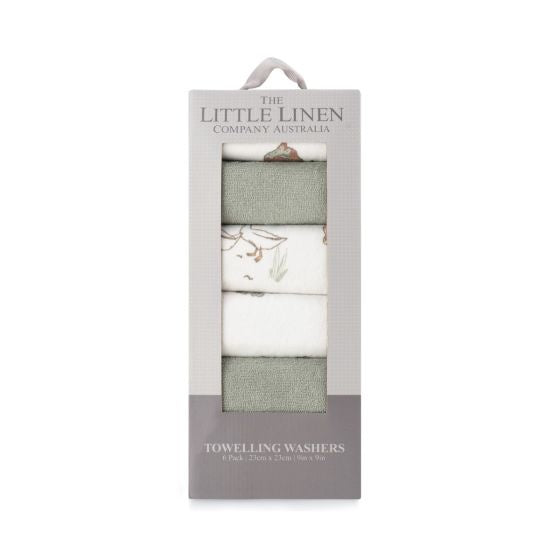 Little Linen Towelling Washer 6PK
