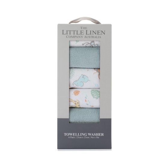 Little Linen Towelling Washer 6PK