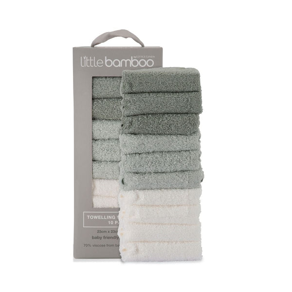 Little Bamboo Little Bamboo Towelling Washer - 10pk