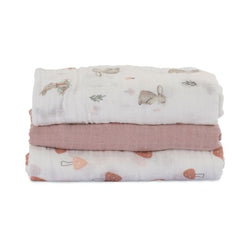Little Linen Muslin Wrap 3pk