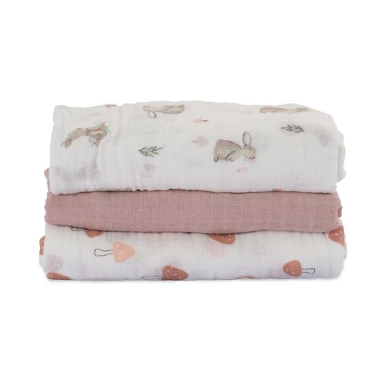 Little Linen Muslin Wrap 3pk