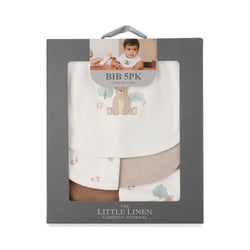 Little Linen Cotton Jersey Bibs - 5Pk