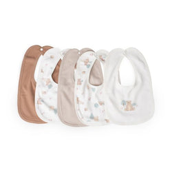 Little Linen Cotton Jersey Bibs - 5Pk
