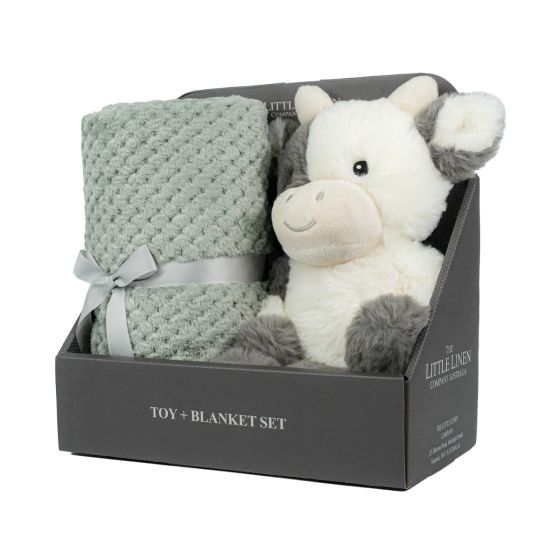 Plush Toy & Blanket - Farmyard Cow