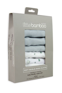 Little Linen Company Little Bamboo Muslin Washer 6pk