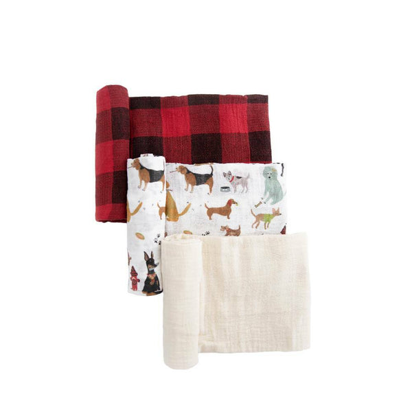 Little Unicorn Cotton Muslin Swaddles 3 Pack - Woof