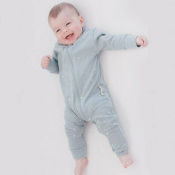 Woolbabe Merino/Organic Cotton Pyjama Suit - Tide Stars