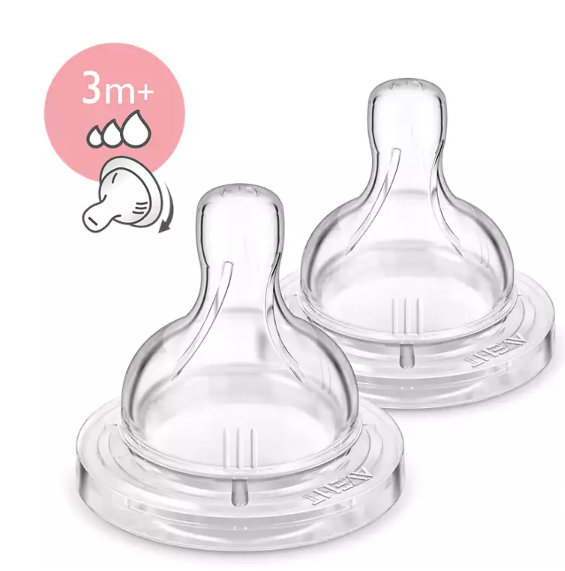 Philips Avent Anti-Colic Variable Flow Teats 2pk (3 mth +)