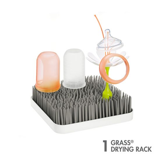 Boon Grass Countertop Drying Rack Stormy Grey