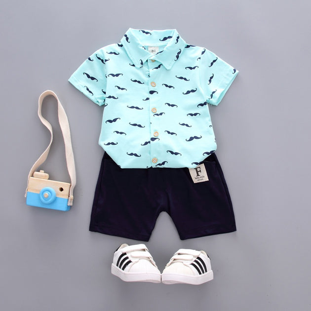 Nelly Boo Boys Shirt & Shorts 2 Piece Set - Light Blue