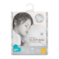 Love to Dream Organic Sleep Bag 1.0 Tog Grey Doves