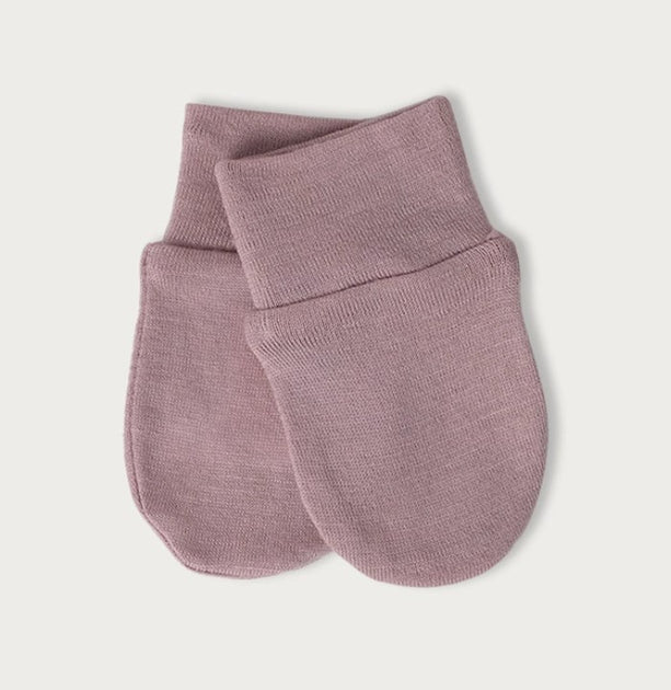 Babu Merino Scratch Mittens - Mauve