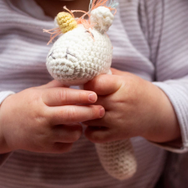 Little linen Company Crochet baby Rattle