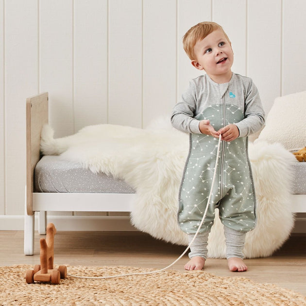 Love to Dream Organic Long Sleeve Sleep Suit - Olive Stellar