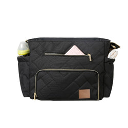 Ryco Motto Gold Nappy Bag - Black
