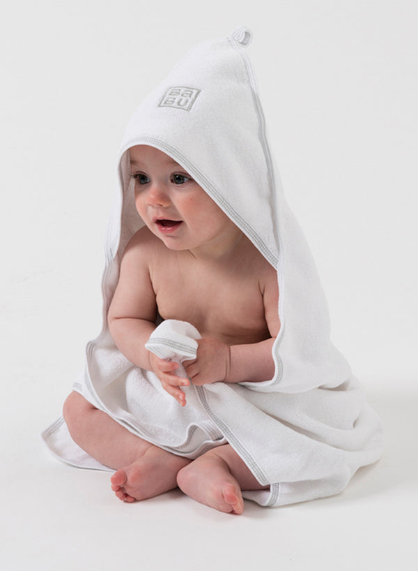 Babu Terry Hooded Baby Towel Shell Pink