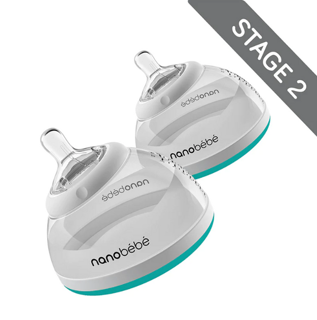 Nanobébé Breast Milk Transition Bottle - Twin Pack