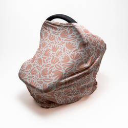NellyBoo Organic Cotton Capsule / Carrycot Cover in Leaves Behind