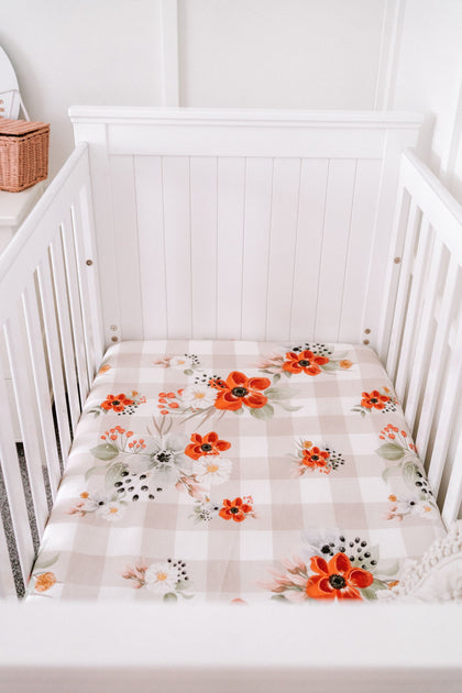 Saylor Mae Super Soft Fitted Cot Sheet - Scarlett