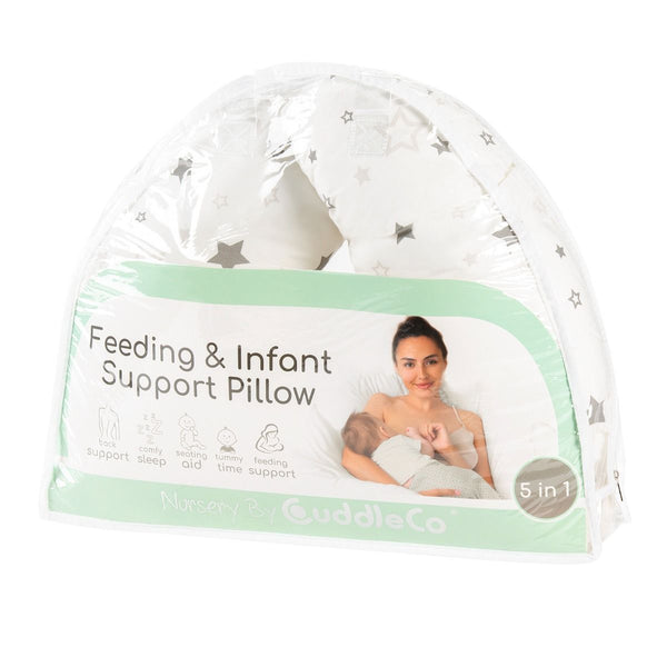 Cuddle Co Feeding and Infant Support Pillow Stars