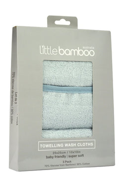 Little Linen Company Little Bamboo Towelling Washer 3pk